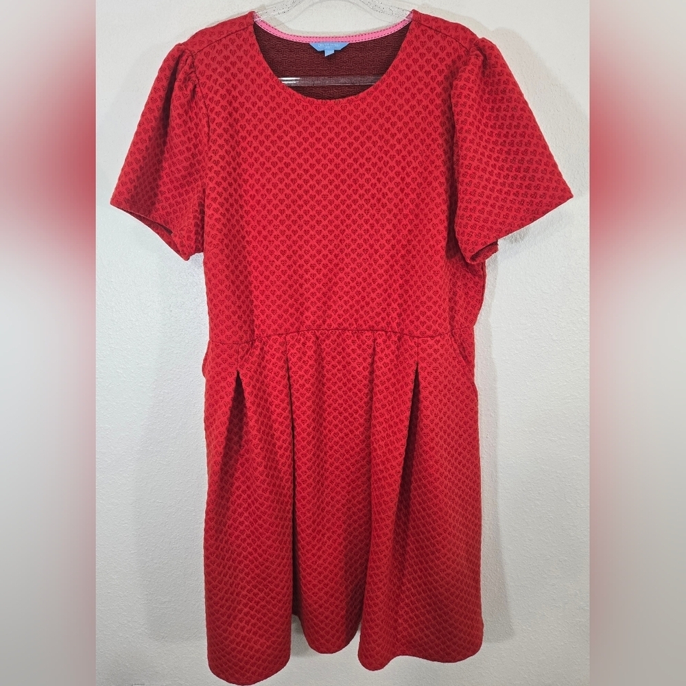 Draper James RSVP Heart Knit Fit & Flare Dress Boho Classic Work Church, size 2X